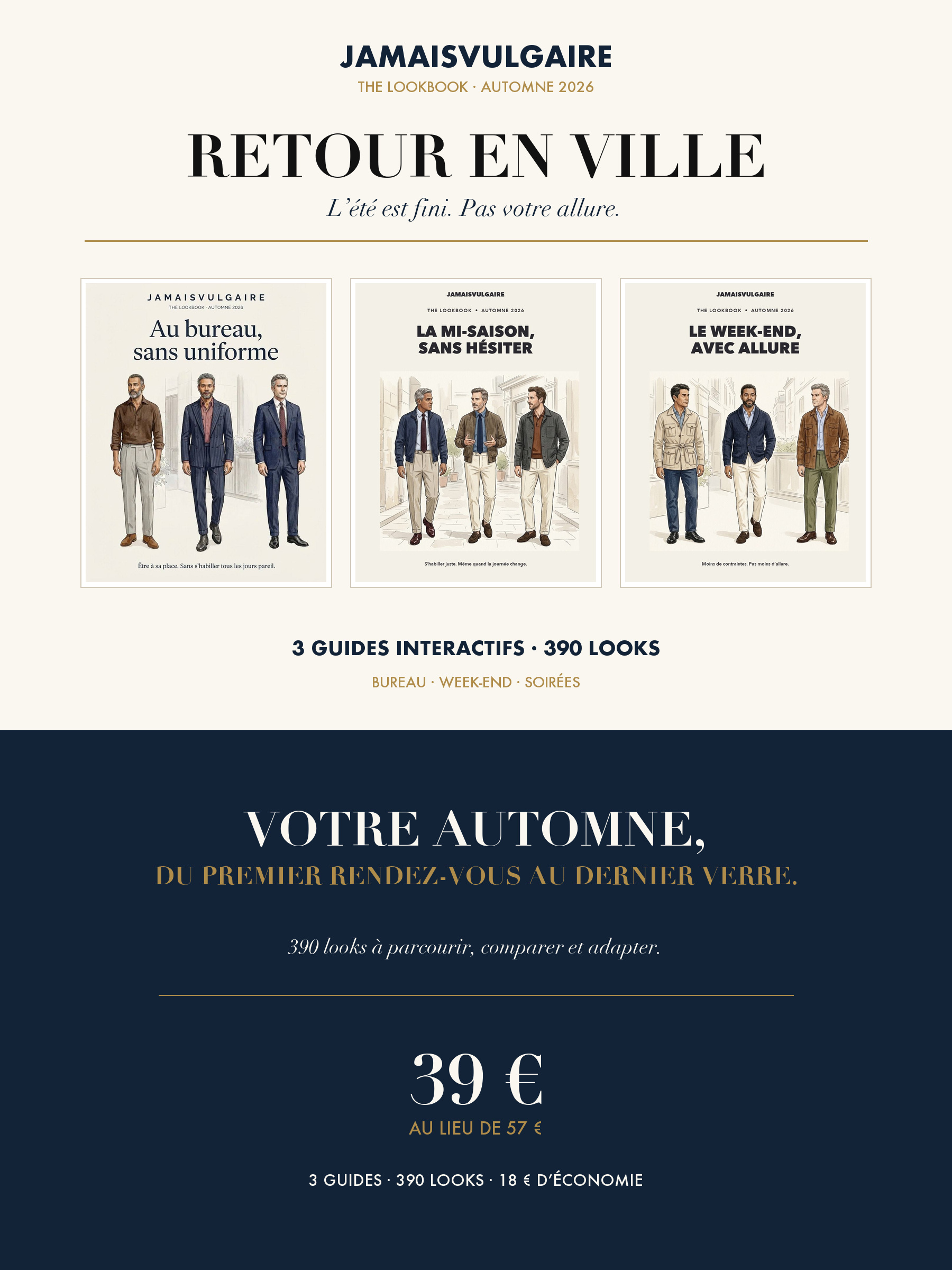 Couverture du pack Retour en ville, trois guides interactifs et 390 looks