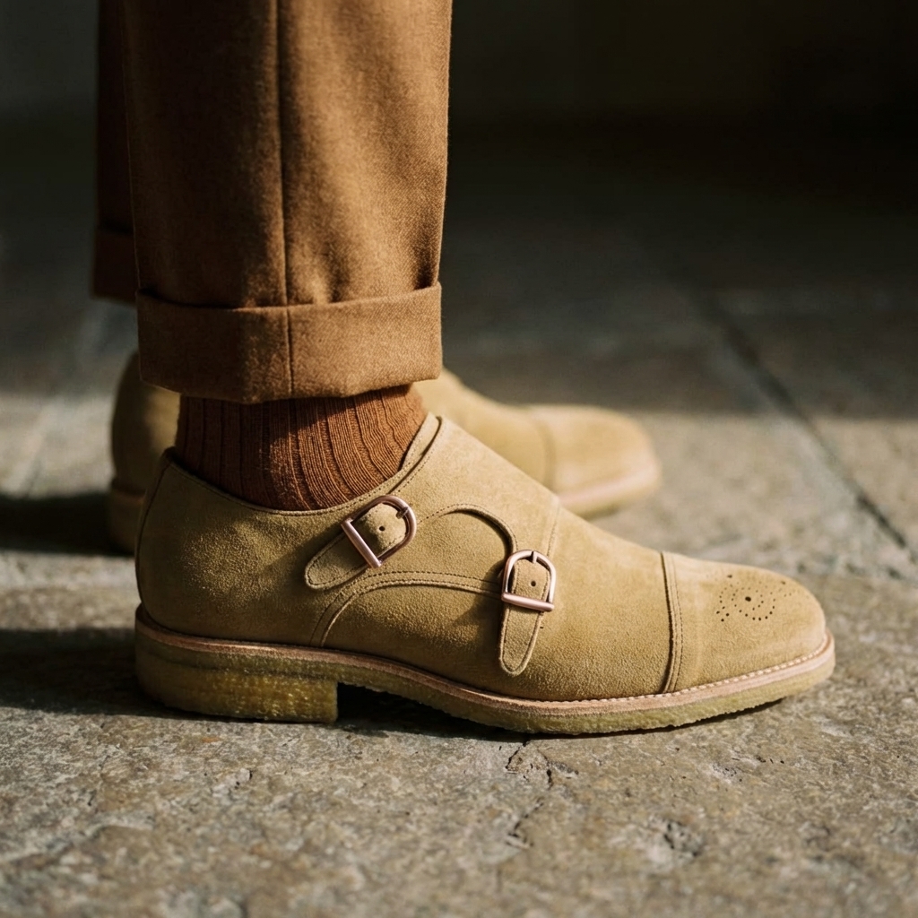 Double Boucle - Daim Camel