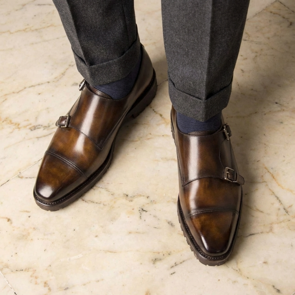 Double Boucle - Patine Tabac