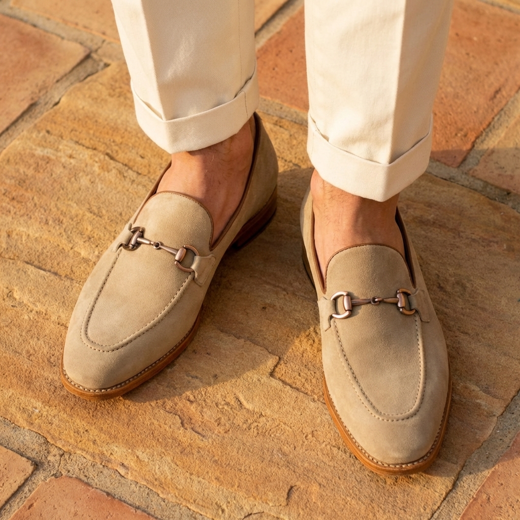 Mocassin à Mors - Daim Taupe