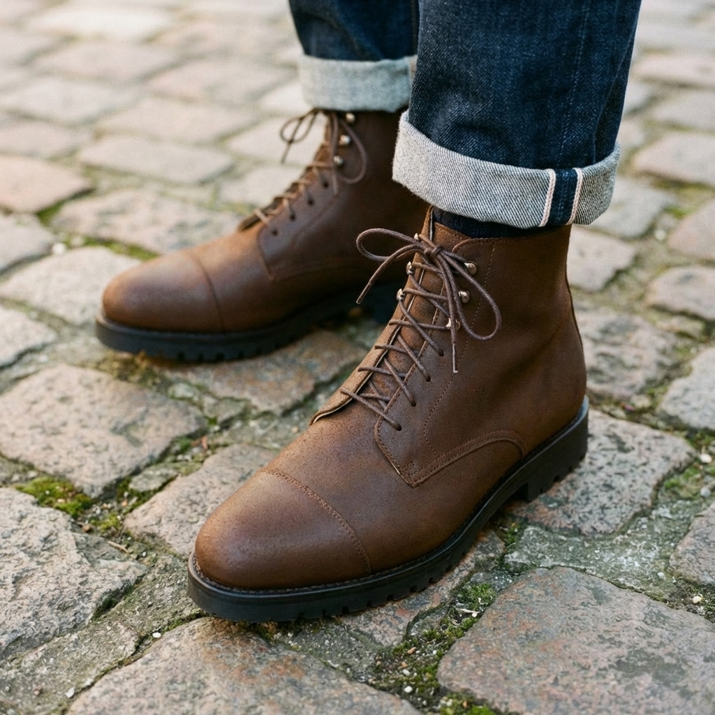 Botte Jumper - Daim Ciré Marron Foncé