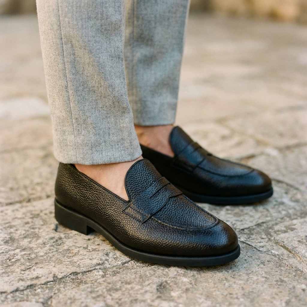 Mocassin - Cuir Grainé Noir
