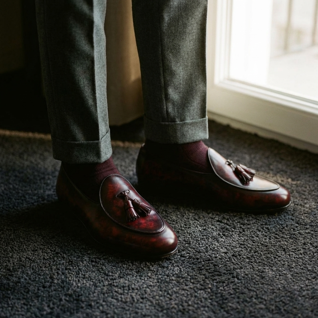 Mocassin Belge - Patine Bordeaux