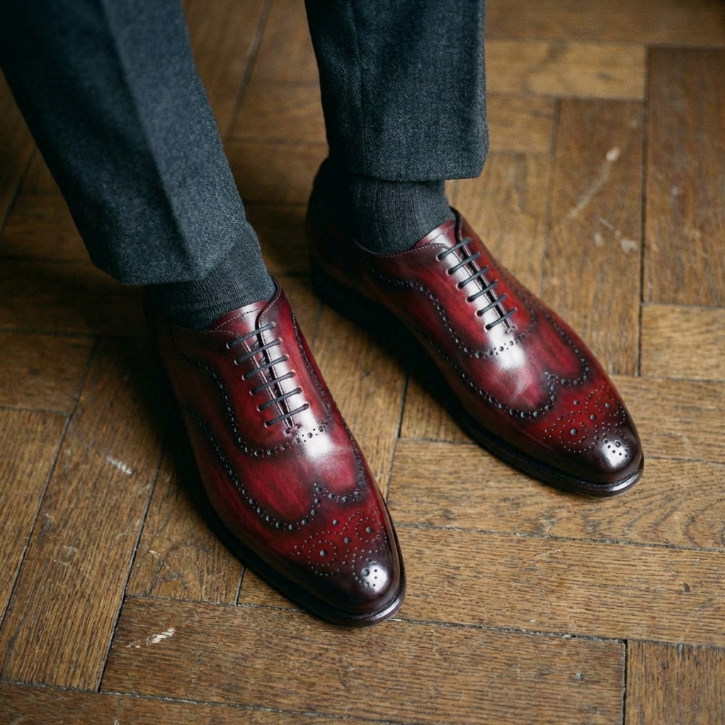 Oxford Entière - Patine Bordeaux